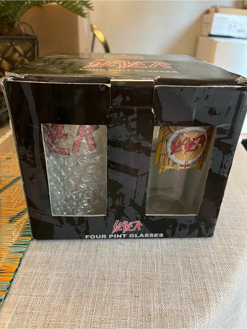 Slayer Four Pint Glasses - Band Logo Glassware